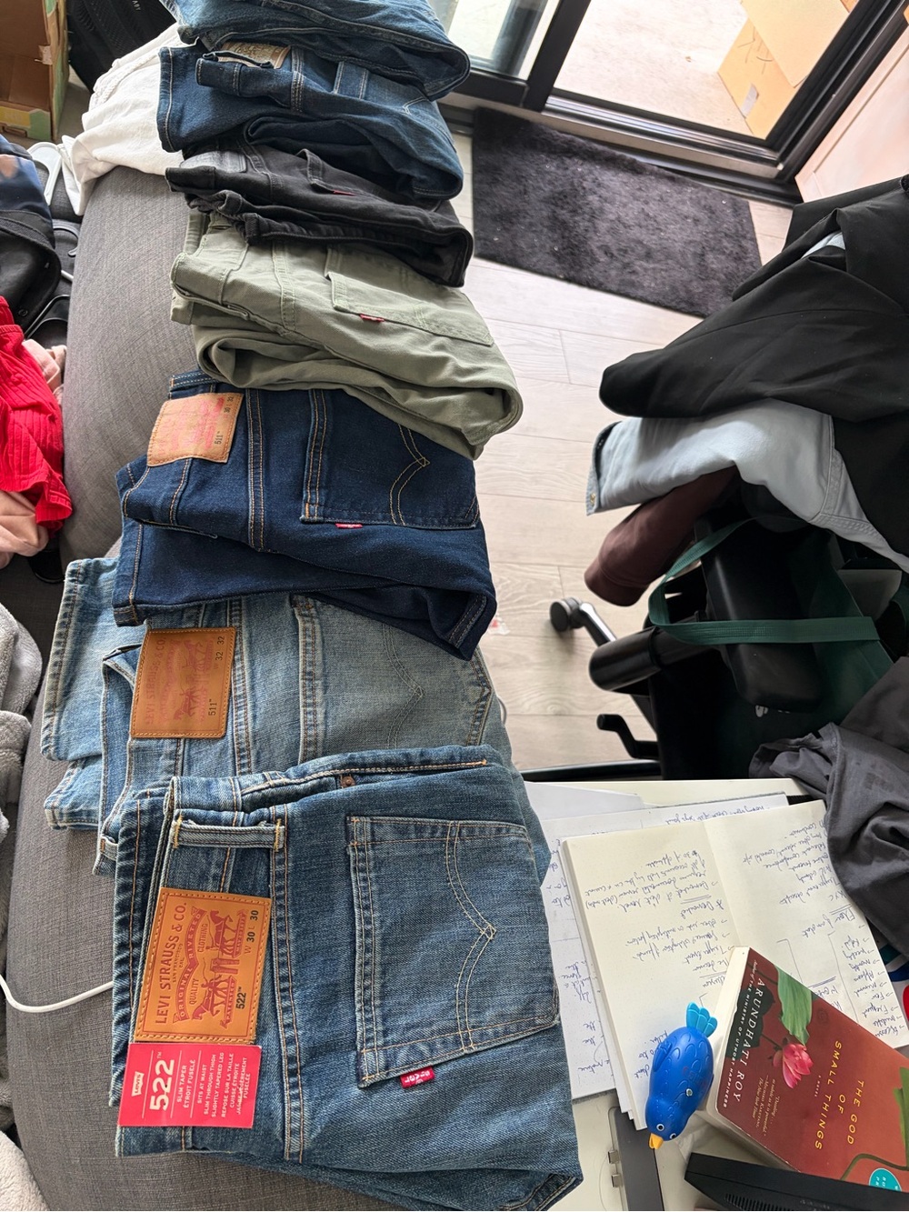 Levi's Men's Slim/Straight Jeans Lot - Various Blue and Olive Tones